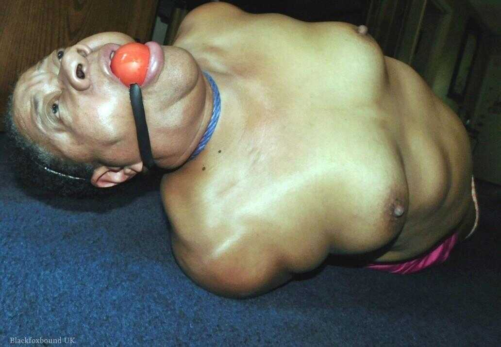 Trixie's Tempting Ties A Ball Gag Bound Black Granny - Trixie