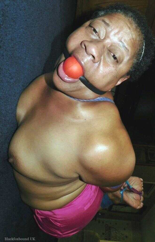 Trixie's Tempting Ties A Ball Gag Bound Black Granny - Trixie
