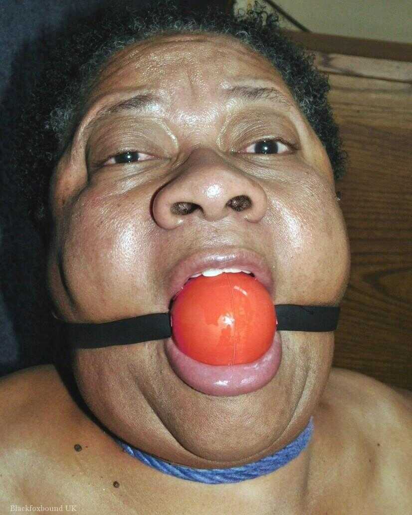 Trixie's Tempting Ties A Ball Gag Bound Black Granny - Trixie