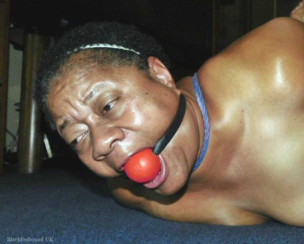 Trixie's Tempting Ties A Ball Gag Bound Black Granny - Trixie