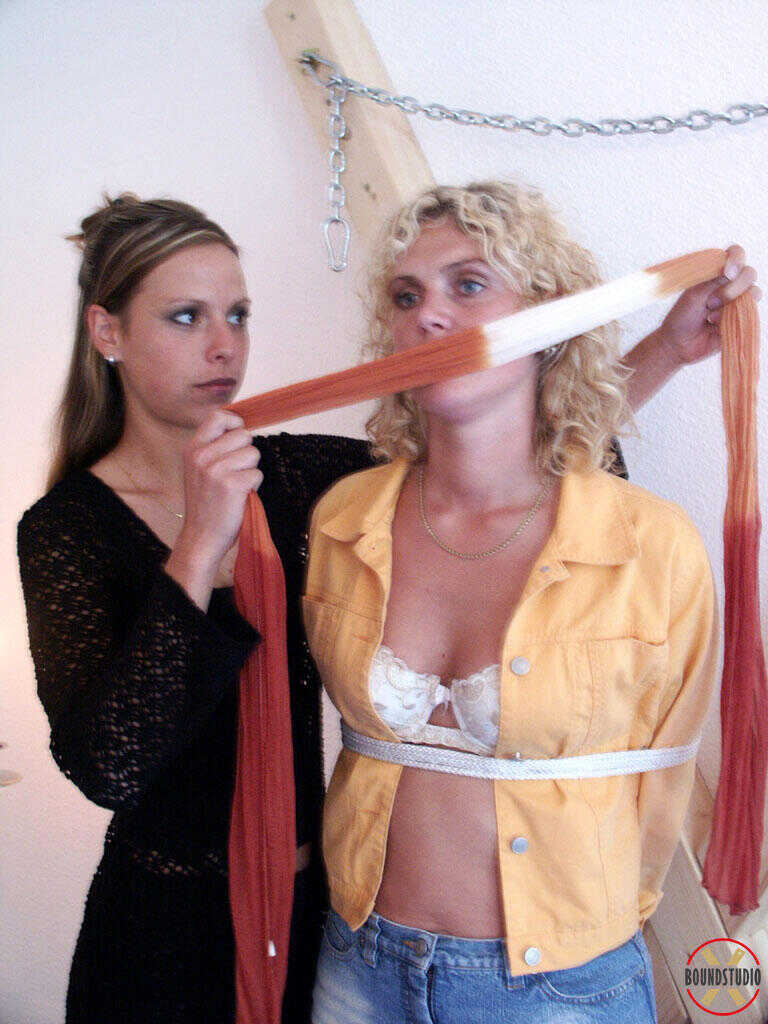 Tied and Teased: Blonde Lea's Lesbian Dominatrix Unveils Her Sensual Secret - Blonde Lea