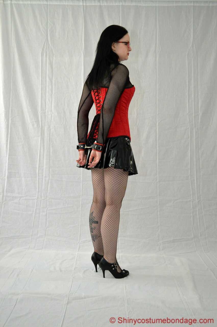 Glasses-Fetish Nerd in Latex Miniskirt Gets Tied Up and Teased by Dominant Geeks - 