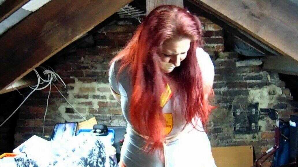 Bound, Gagged and Desired: The Plump Redheaded Beauty, Mada Rose Tied Up in the Attic - Mada Rose