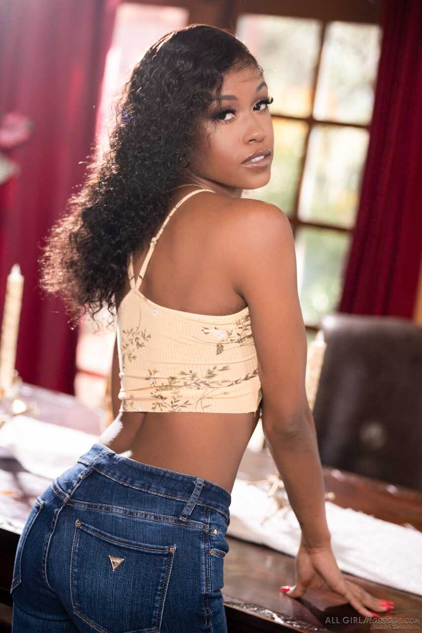 Pretty black girl and a dark-haired secretary hug during non-nude action gets transformed into  Sinful Secrets: A Dark Hai...