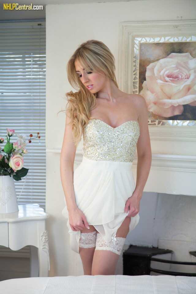 Blonde UK Perri Doran Loses her Boobs from a Dress while Disrobing for you! - Perri Doran