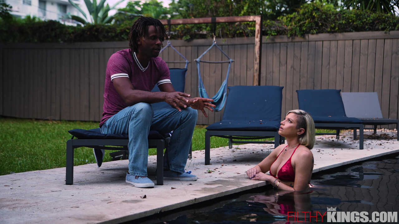 Swimming Pool Interracial Doggy Style: Blonde Girl Kaylynn Keys Gets Nailed by Jay Bangher from Behind - Kaylynn Keys, Jay...