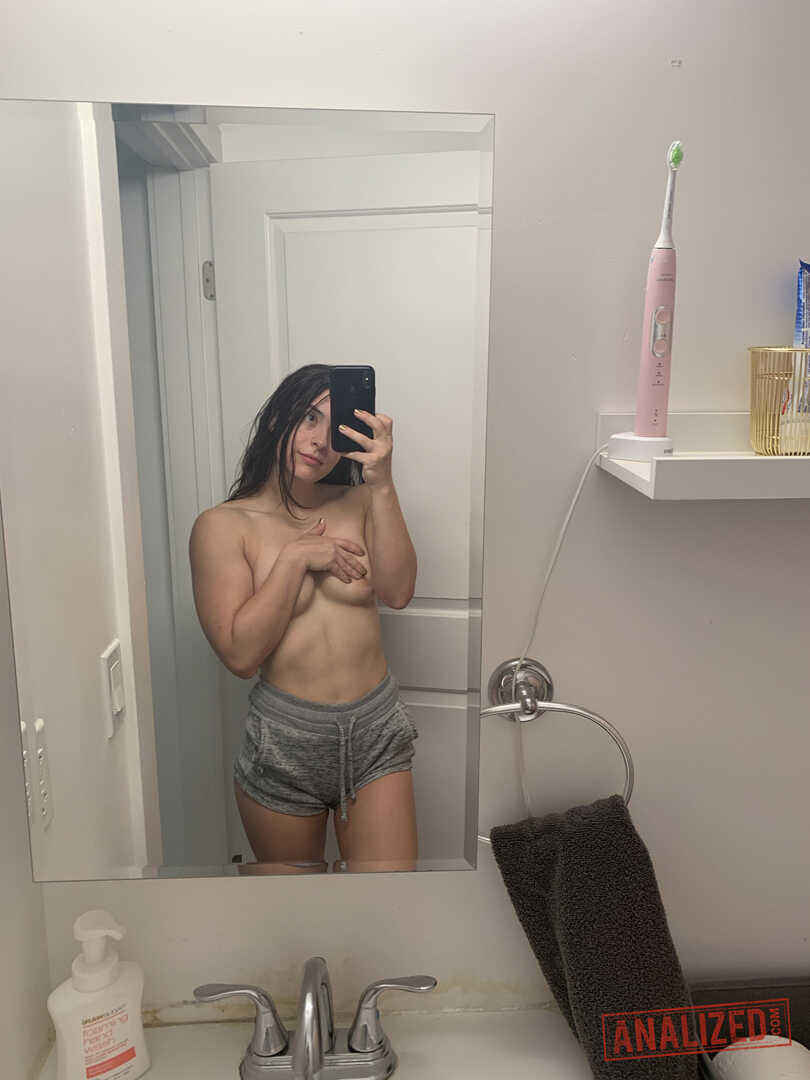 Bent Over Blonde Beauty Takes Sultry Selfies in Front of the Mirror: Abbie Maley's Homemade Pussy on Display - Abbie ...