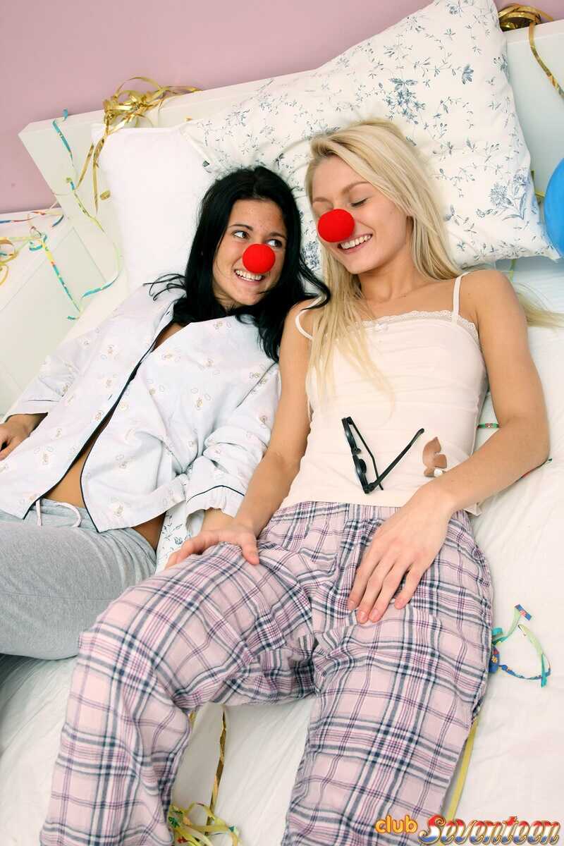 Blown Away By Balloons: Lesbian Teens Go Wild With Scissoring And Tight Asses