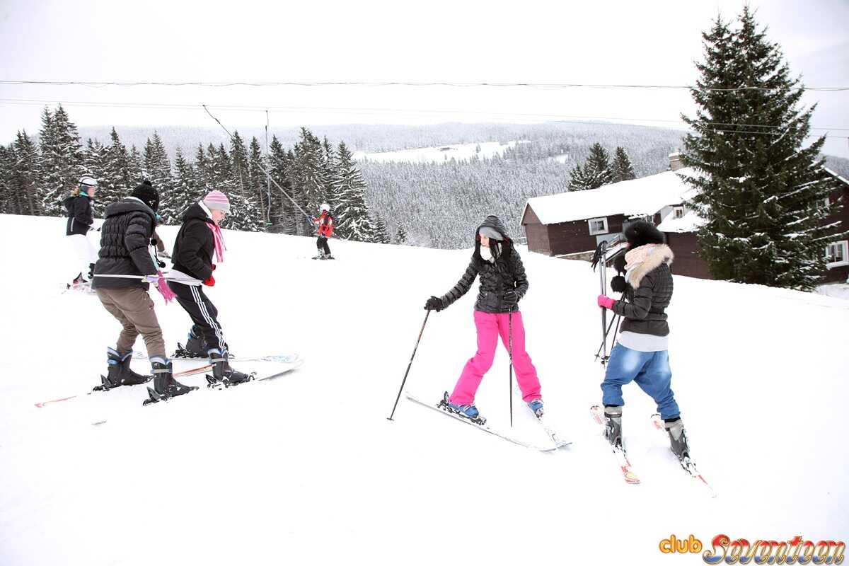 First Time Lesbians on the Slopes: Czech Teens Lick Lollipops with Sarah and Emylia