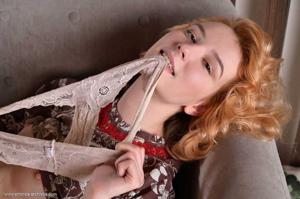 Naughty Redheaded Teen Polly White Gets Totally Nude and Playful for the Camera! - Polly White