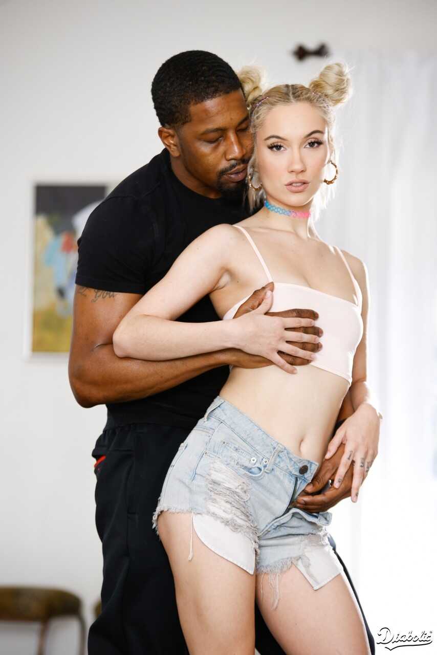 Busty blonde teen Jazmin Luv gets pounded by a massive black dick in interracial anal action with Isiah Maxwell - Jazmin L...