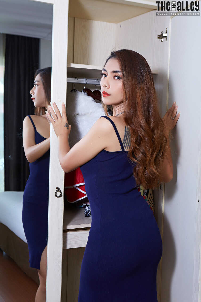 Sexy Asian Redhead Carolina Fong Strips Down in High Heels and Shows Off Her Tattoos and Nude Body - Carolina Fong