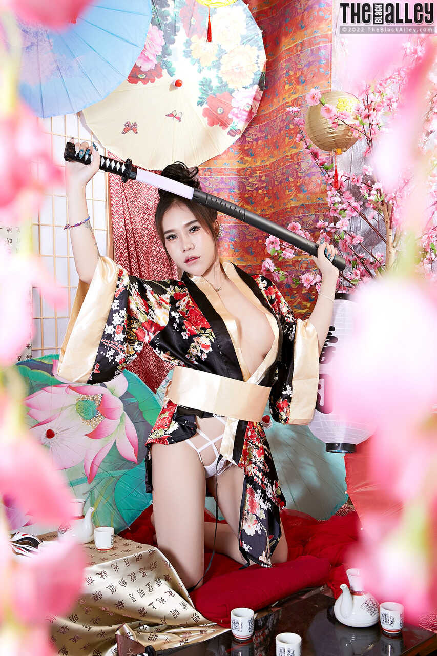 Parissa's Naughty Japanese Cosplay Adventure: Freeing Her Firm Tits & Pussy From Traditional Clothing - Parissa