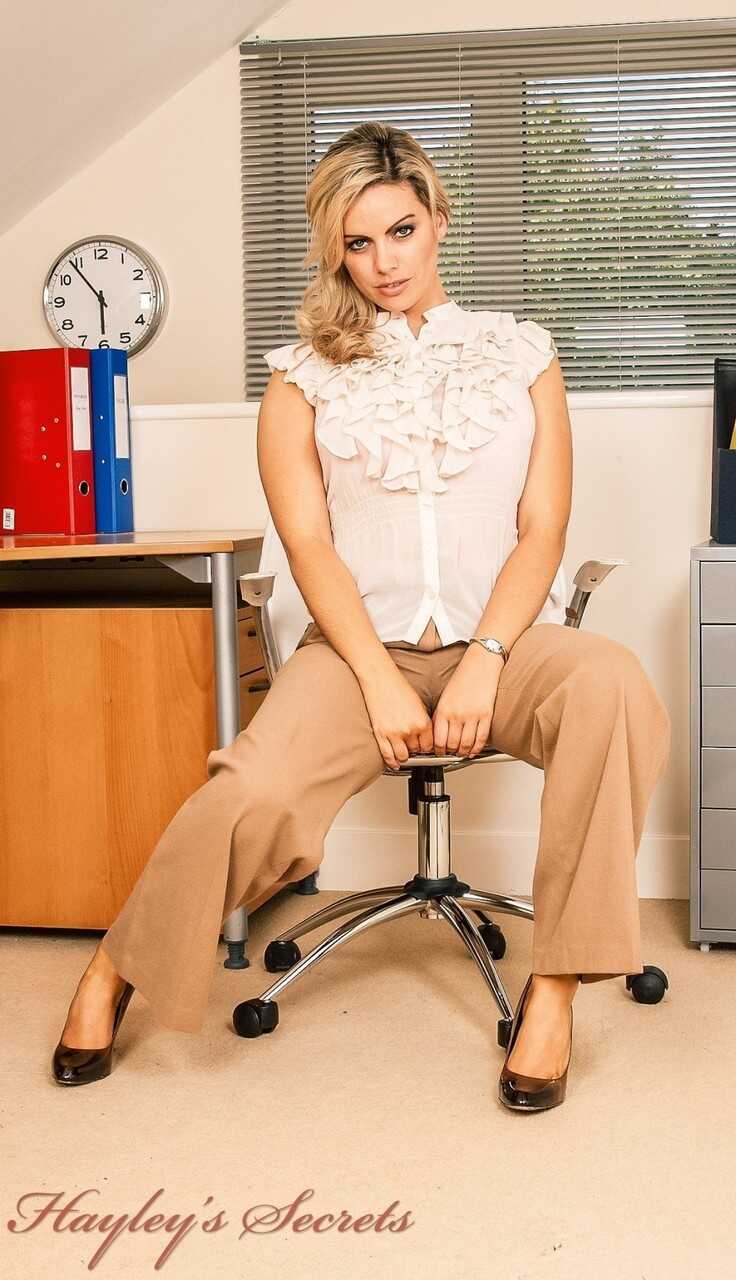 'Blonde Izzy in High Heels Office Erotica'