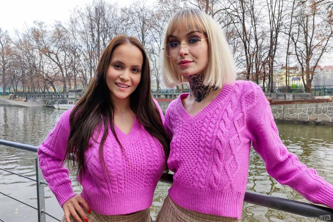 Jennifer Mendez and Tabitha Poison go public with their tits and end up in a hot 3some with two strangers - Jennifer Mende...