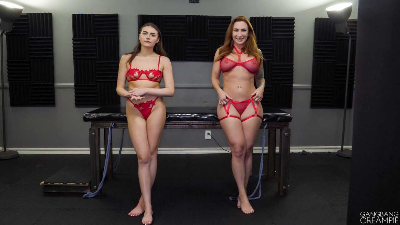 Sophia and Selina's MILF Creampie Interracial Gangbang with Hairy Cum Filled Redhead Pussies - Sophia Locke, Selina B...