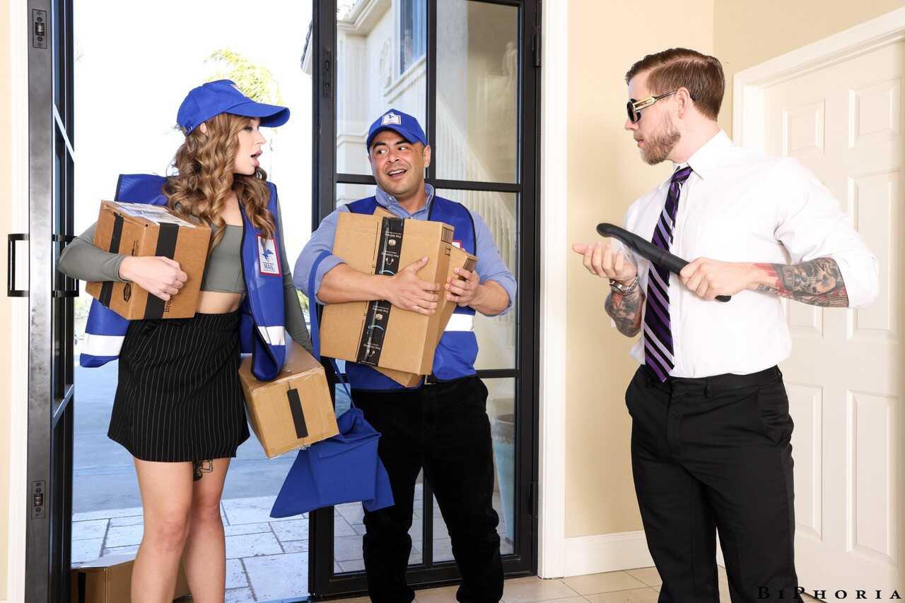 Postal Workers' Bi-curious Adventures: Rory, Draven and Steve's First Gay Experience Together - Rory Knox, Drave...
