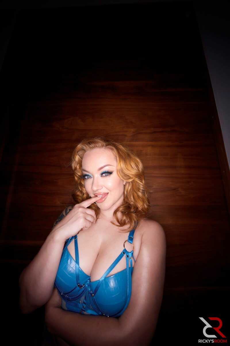 Redhead Emma Magnolia shows off her thick Brazilian butt while modelling lingerie - Emma Magnolia