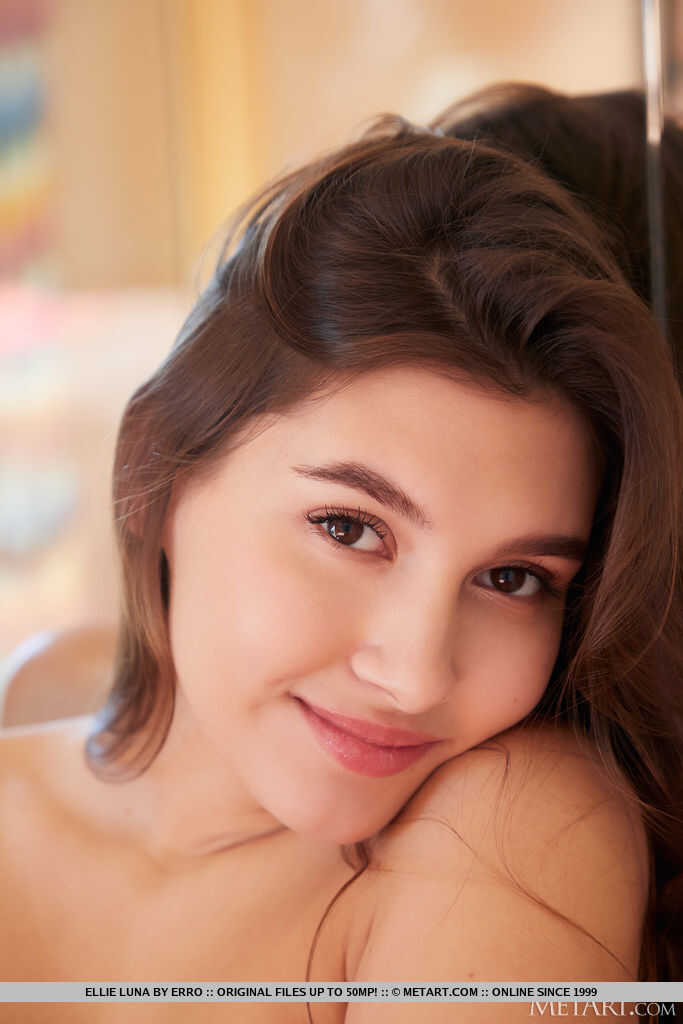 Beautiful Ellie Luna takes off her sexy red lingerie while going completely nude - Ellie Luna