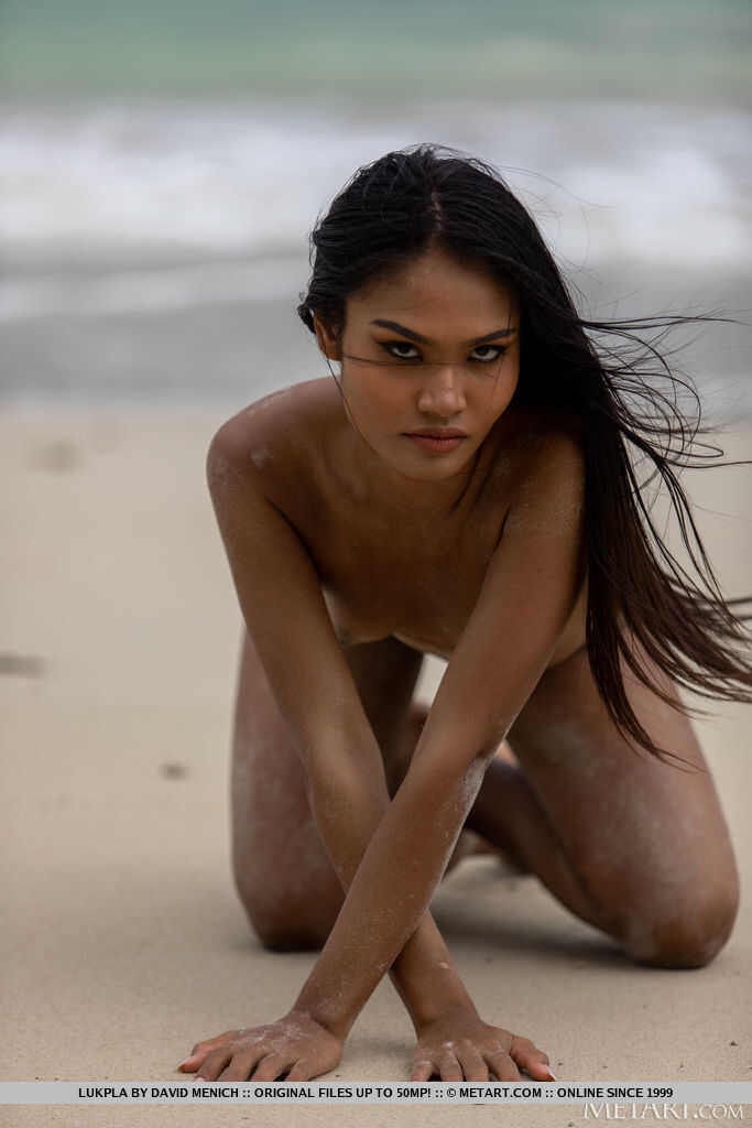 Lukpla's Sexy Asian Nude on the Beach Exposed