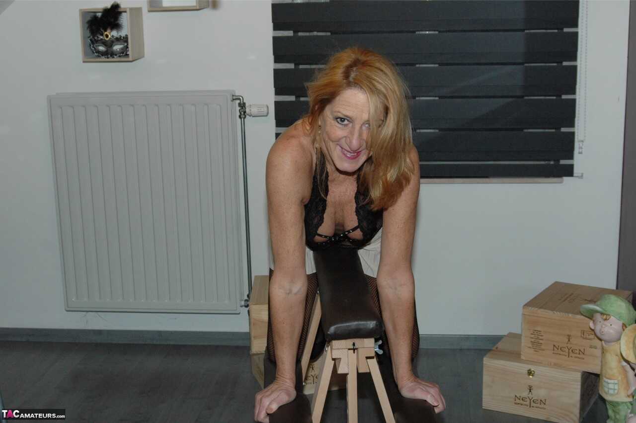 Kyras Nylons' Crotchless Bondage Horse Ride: Mature Lingerie and Amateur Pantyhose Domination - Kyras Nylons