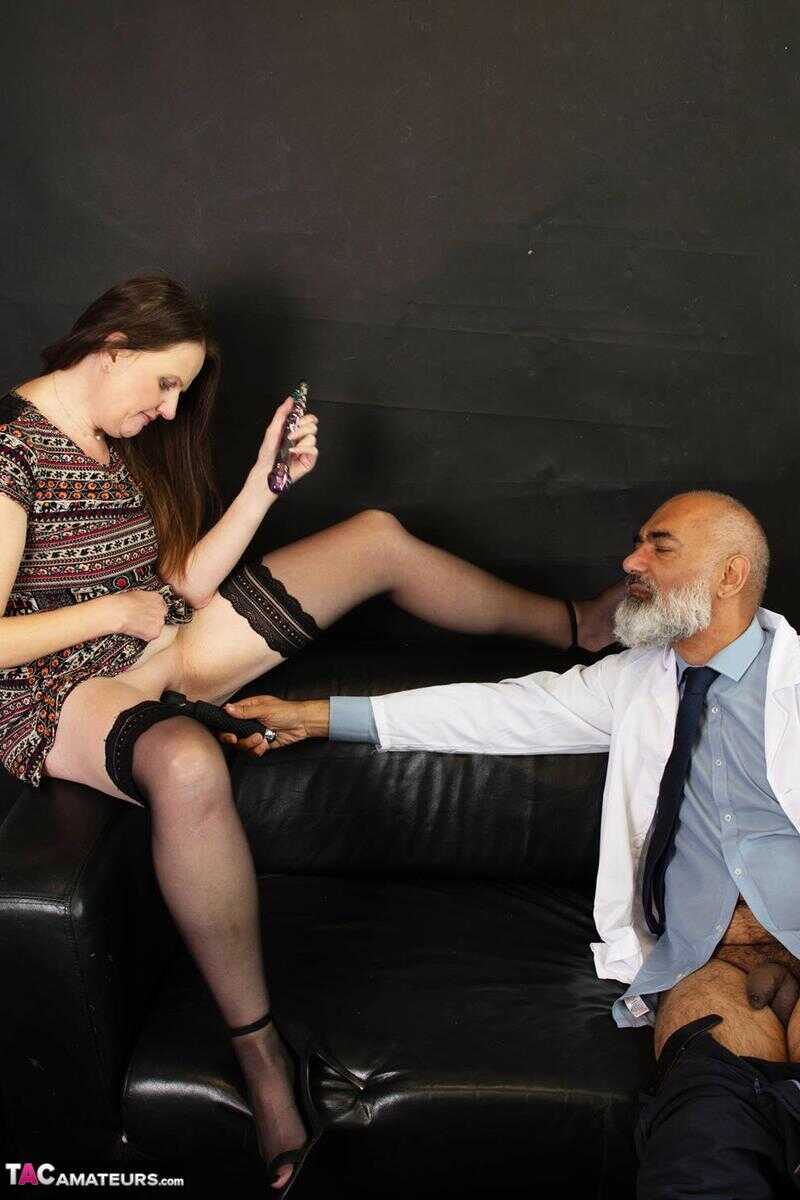 Brunette Delight: Reckless Temptation's Old Man Girl Masturbates and Gives a Blowjob as Well! - Reckless Temptation, ...