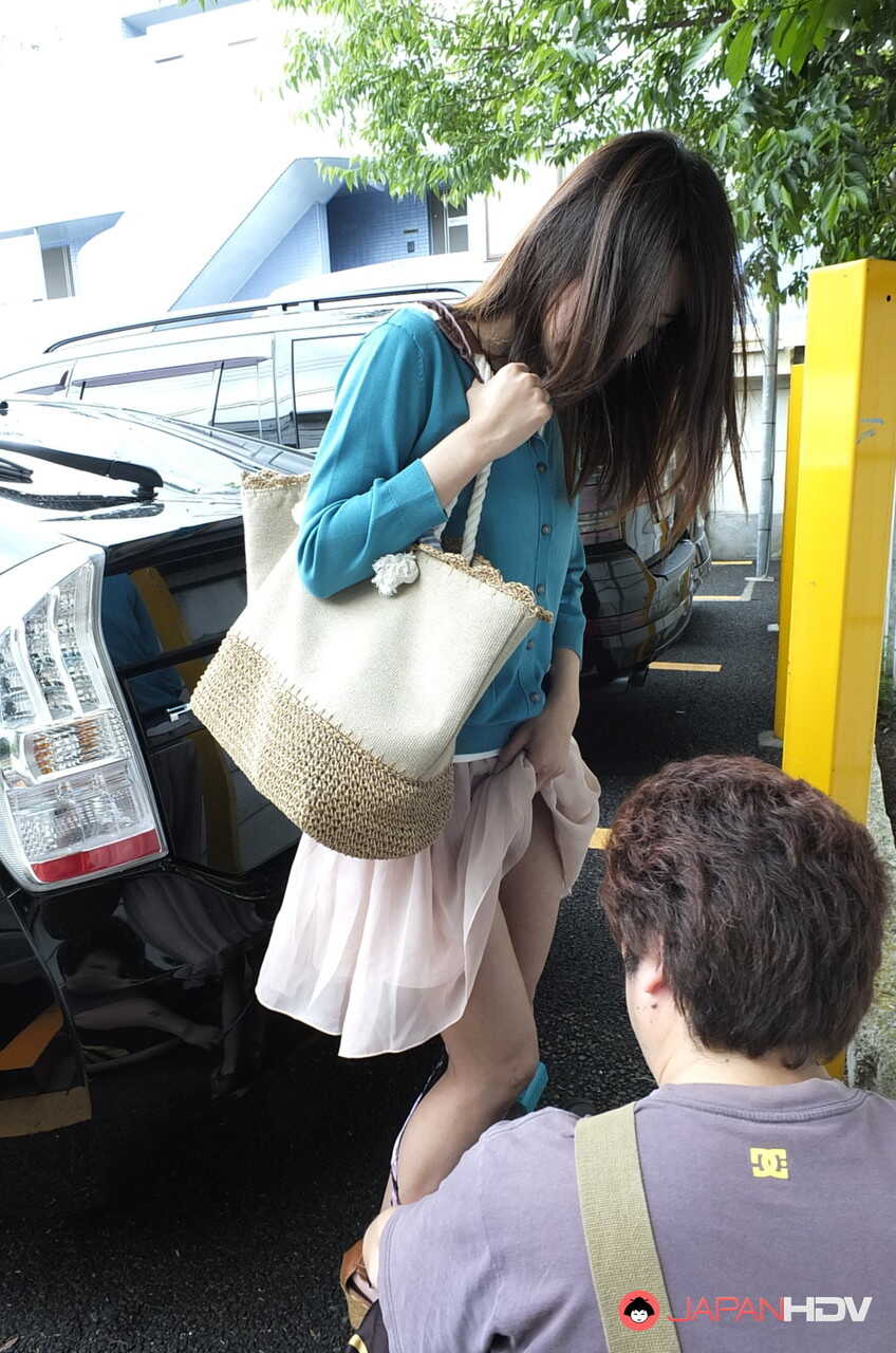 Japanese MILF Tomomi Matsuda Gives a Blowjob in a Public Bathroom before Teasing with Her Upskirt - Tomomi Matsuda