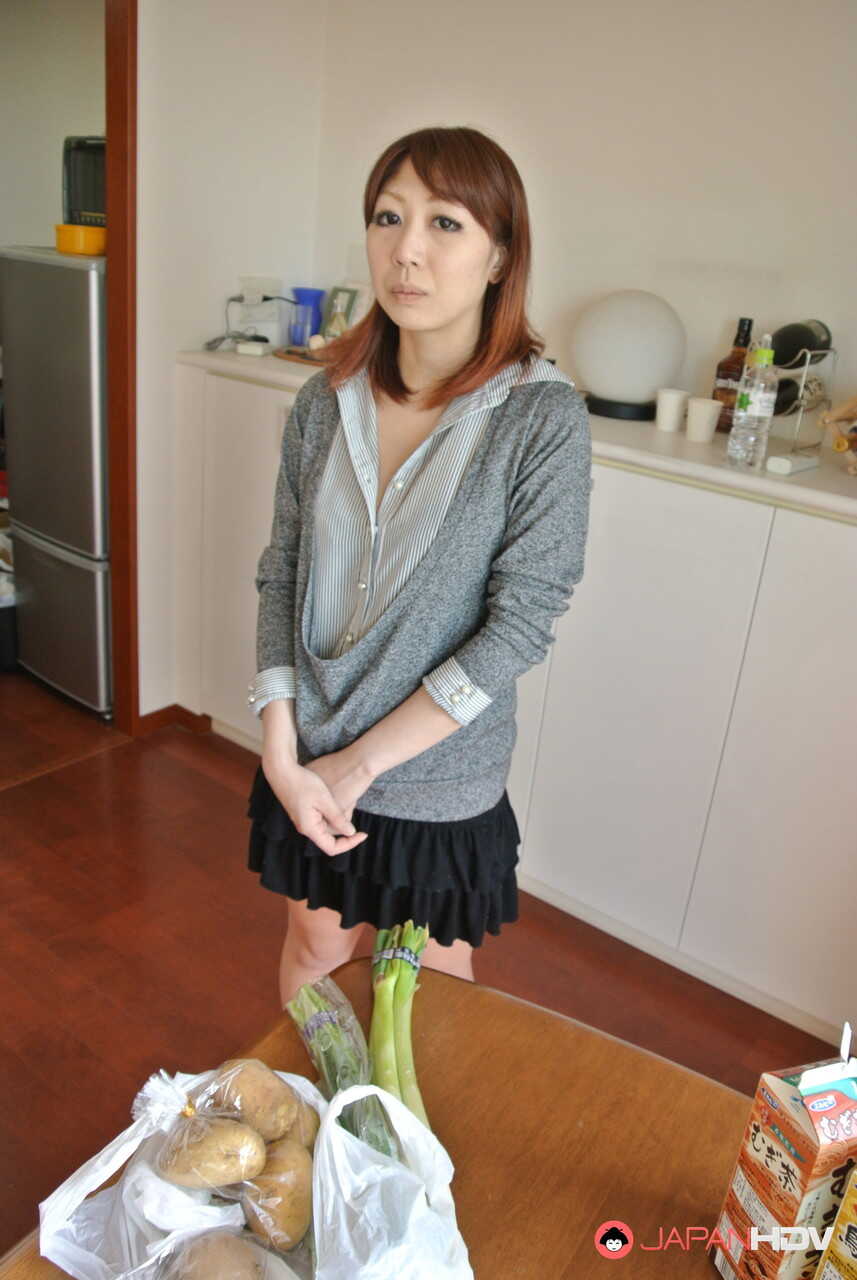 Eri Fujino's Naughty Redhead Masturbation Before A Date In Her Sexy Japanese Skirt - Eri Fujino