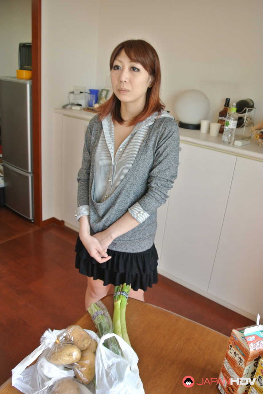 Eri Fujino's Naughty Redhead Masturbation Before A Date In Her Sexy Japanese Skirt - Eri Fujino