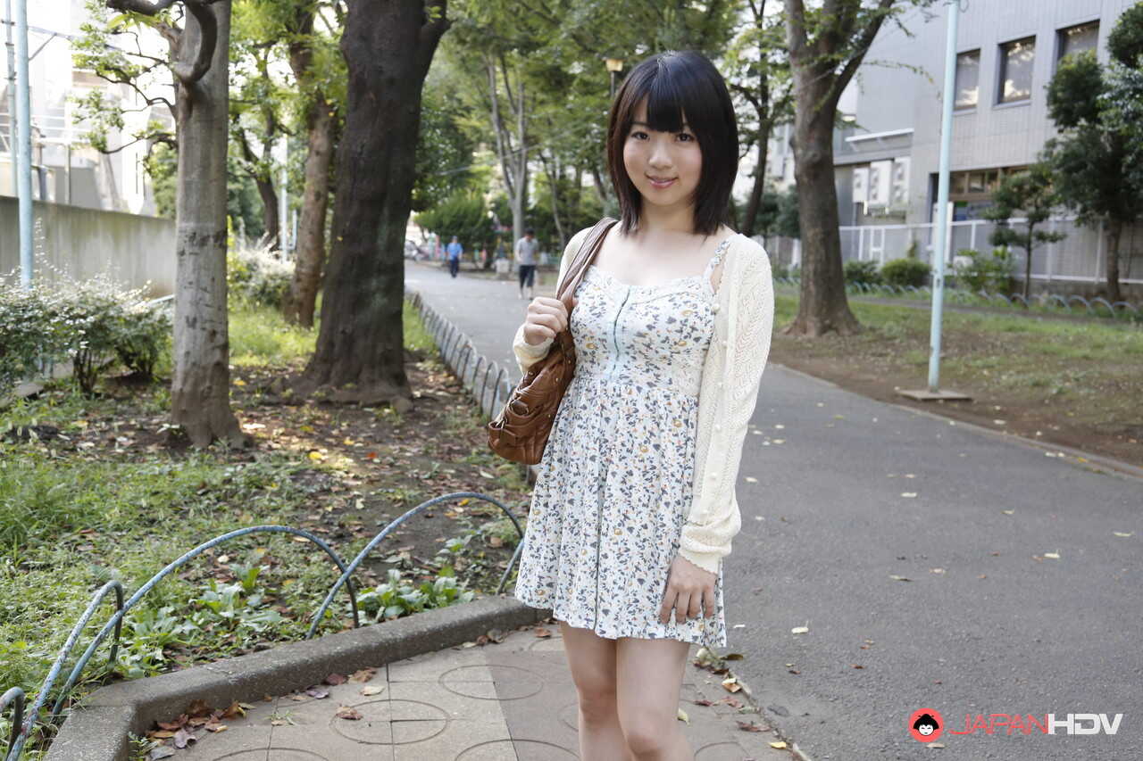 Madoka Adachi Bare Legs and Skirt Action in the Park