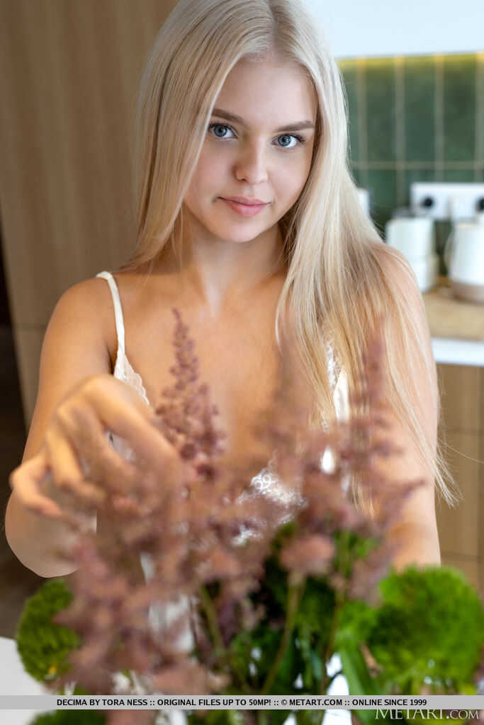 Decima's Daring Display: The Beautiful Blonde Teen Bares All for the Camera - Decima