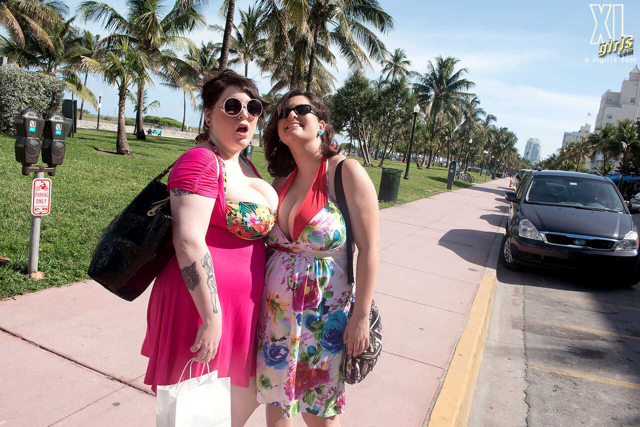 Chubby Lesbian BBWs take their massive big tits to the beach for a nerdy nipple play  featuring Alana Lace and Kelli Maxx