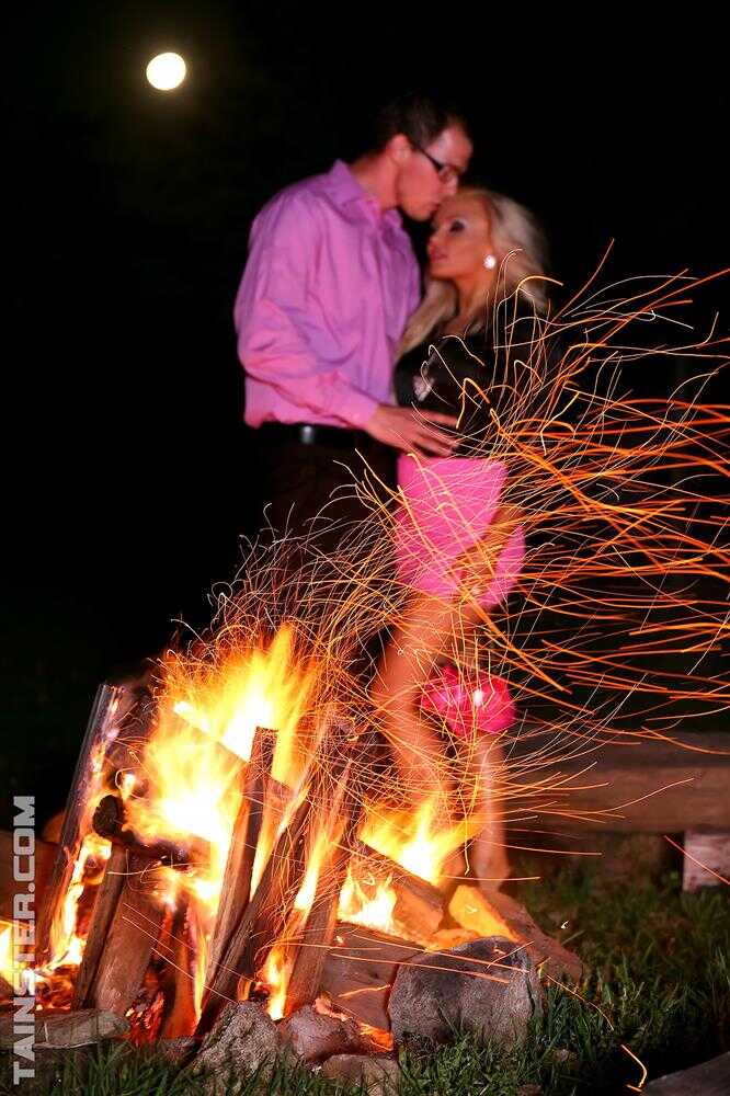 Blonde Minx Takes A Pee Break In The Woods, Then Gets Fucked Hard By Stranger - 