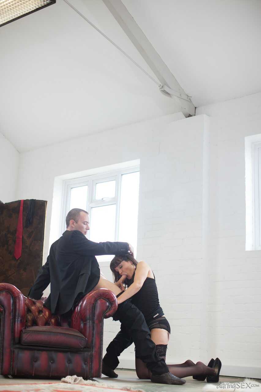 Lucy Love A and Andy Mann's Horny Clothed Fuck with Stockings On - Andy Mann, Lucy Love A