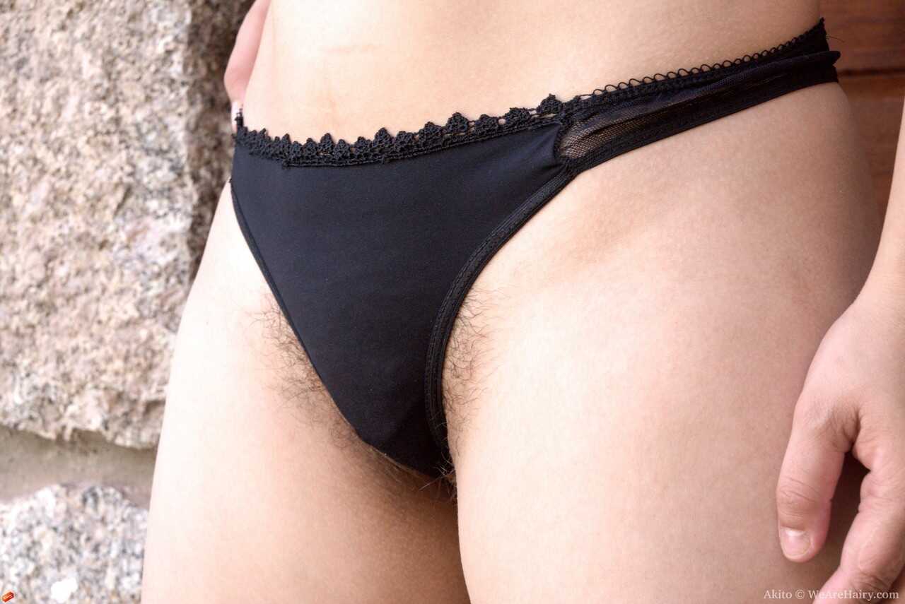 Naughty Amateur Akito Exposes her Hairy Snatch and Fleshy Nipples during a Racy Solo Session - Akito