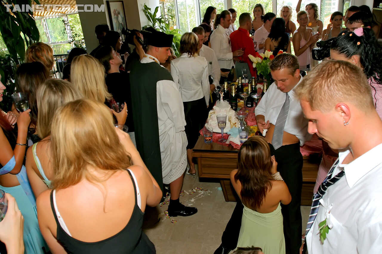 Bondage-Obsessed Swingers Get Tied Up for Group Sex at Their Wedding Reception - 