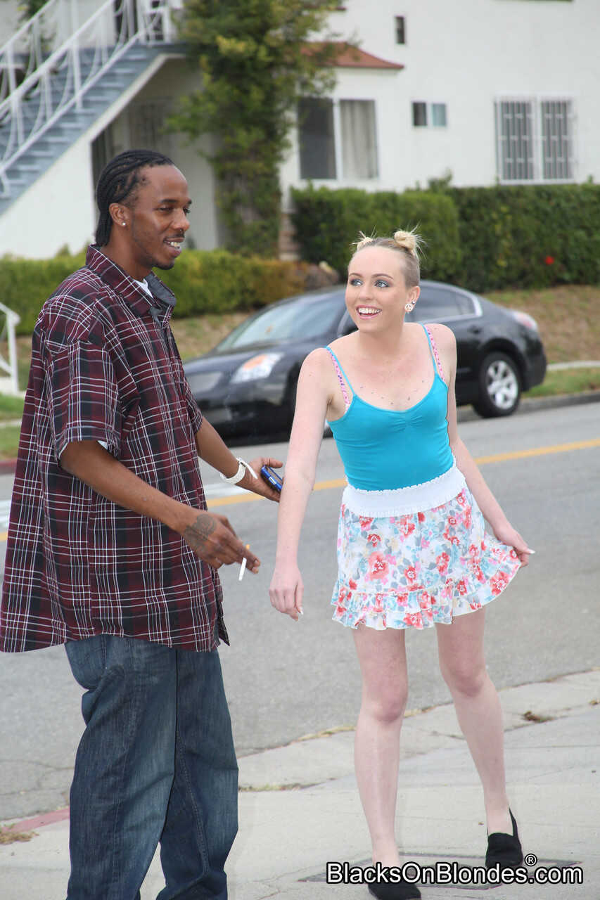 Petite white girl Caroline Cross spits out cum after interracial BBG threesome with two BBCs. - Caroline Cross