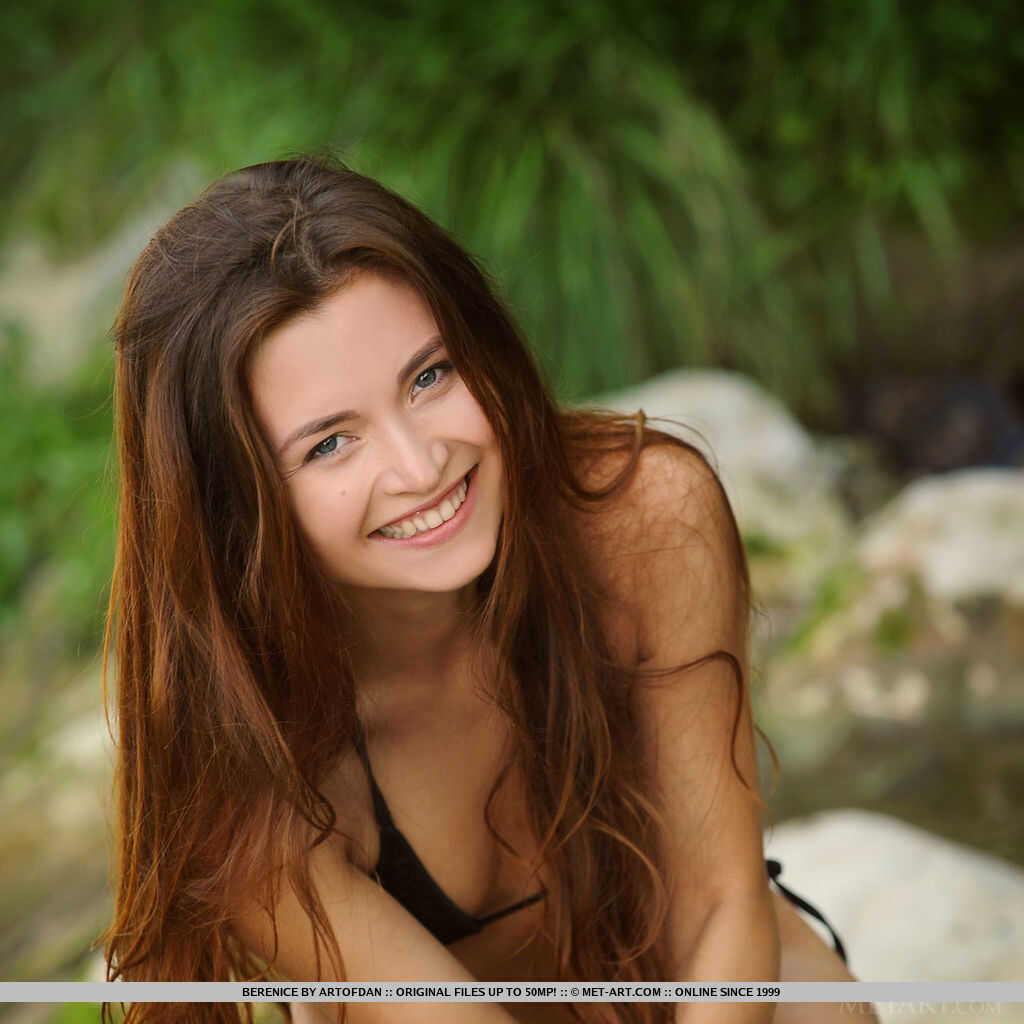 Wet and Skinny Euro Berenice Freeing Tiny Teen Tits from Micro Thong for Glam Pics! - Berenice