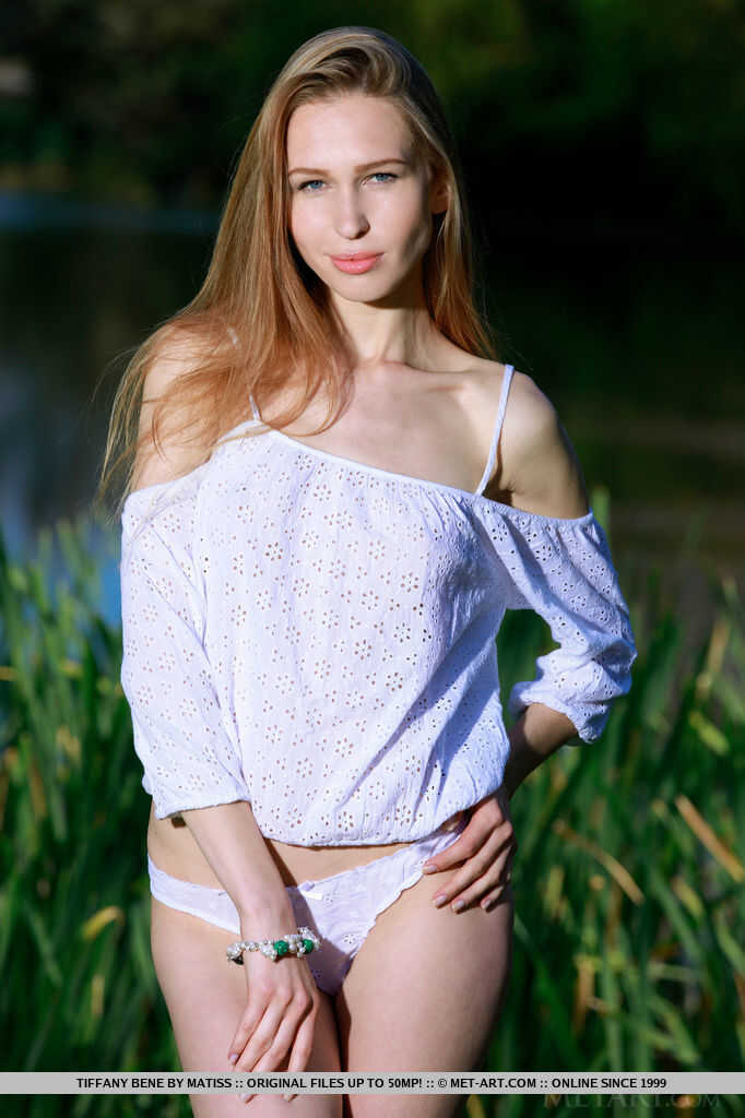 Long-legged teen Tiffany Bene's tight ass gets pounded from behind as she shows off her slit and shaved pussy. - Tiff...