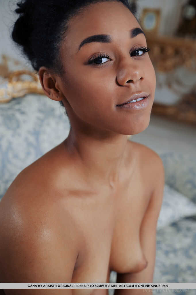 Black Glamour Gana: Exposing Her Tiny Tits and Nice Ten Ass in Lingerie - Gana