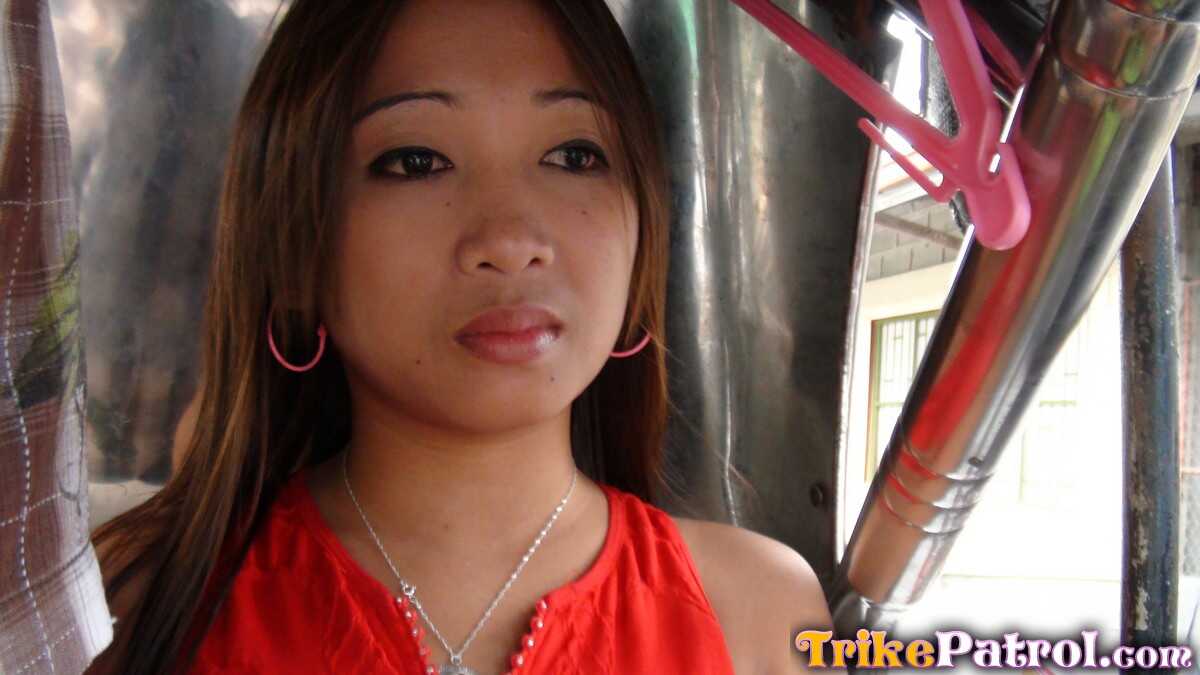 Tiny Filipina teen with a tidily trimmed bush suck and fucks a sex tourist : Crystel's Asian Bush Orgy - Crystel