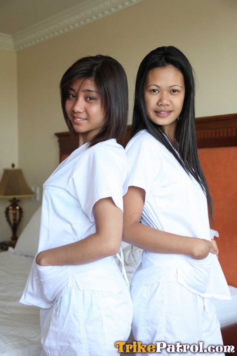 Filipina Nurses Joy and Joanna's Lustful Lesbian Adventure Ends with Hairy Asian Pussies Exposed - Joy, Joanna Mendez