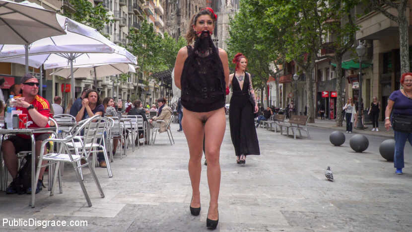 Submissive Girl's Public Exposure Leads to Filthy Group Sex - 