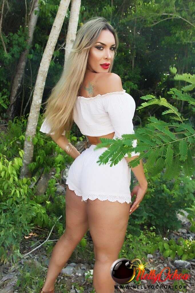Nelly Ochoa's Naked Adventures: A Shemale's Outdoor Expedition with Big Tits, Ass and Panties - Nelly Ochoa