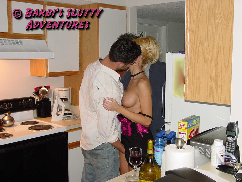 Barbi Sinclair's Very Slutty Blonde MILF Gangbang with Hairy MILF and Beautiful Mom Threesome at College Groove Party...