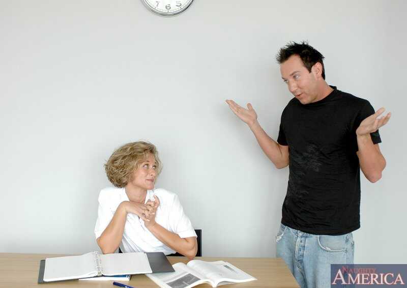 Ms. Bianca Geraci's Hardcore Teacher Lesson with a Big Stud in the Dean's Office - Bianca Geraci