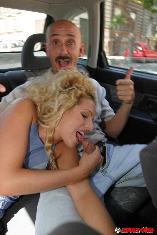 Jacqueline Stone's Curly Blonde European Adventure Erotic Threesome and Cum Swapping with Two Stiff Cocks on the Back...