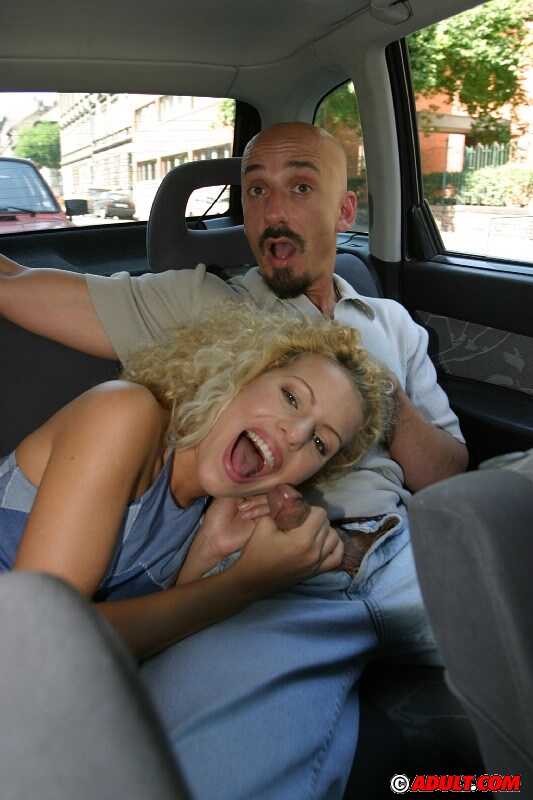 Jacqueline Stone's Curly Blonde European Adventure Erotic Threesome and Cum Swapping with Two Stiff Cocks on the Back...