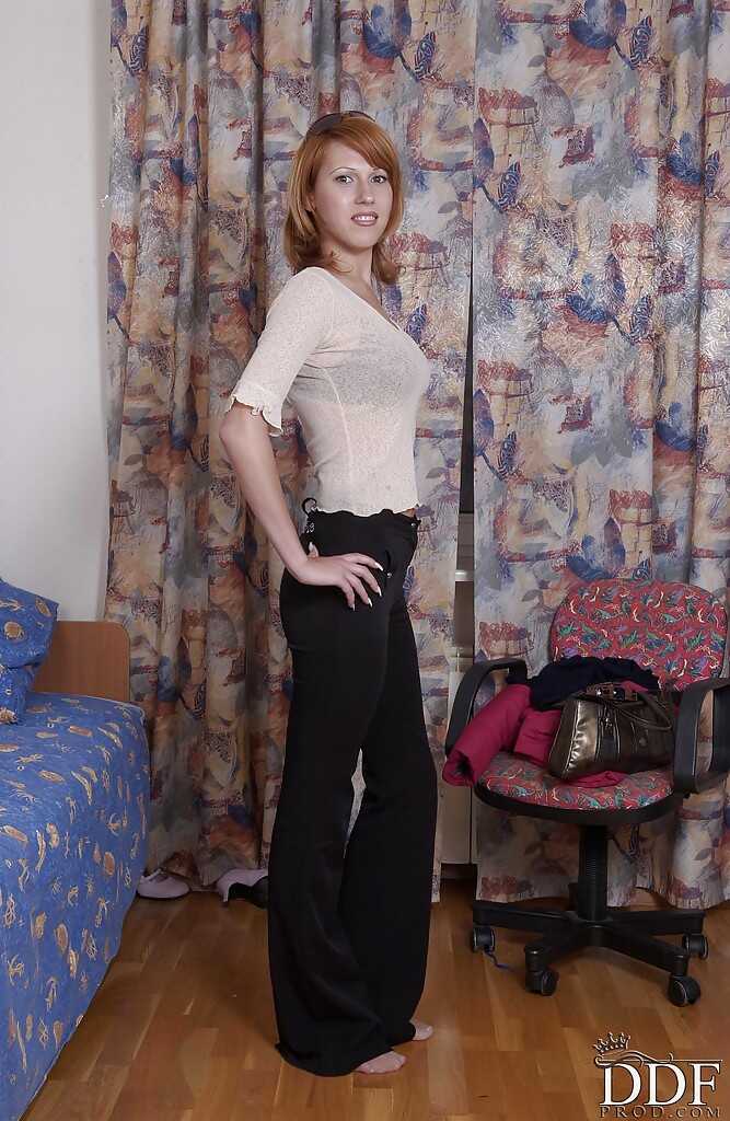Eugenia's Red Hot Spread: An Amateur Teen Babe Bares Her Big Tits and Curvy Body - Eugenia