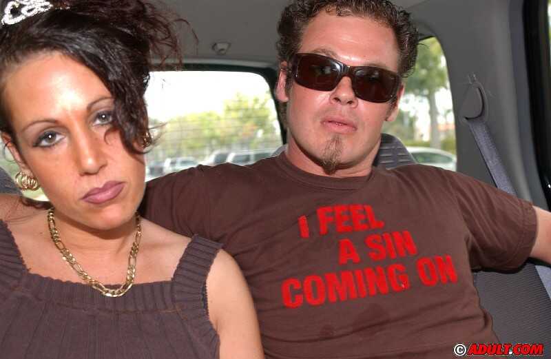Anjelica Lauren's Slutty MILF Deepthroats a Stiff Dick and Teases Her Cunt on the Back Seat of a Car - Anjelica Lauren